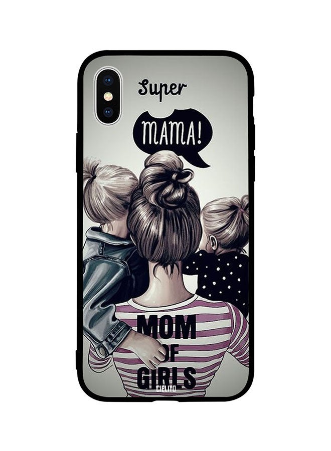 CIELITO Skin Case Cover -for Apple iPhone X Super mama! Mom of Girls Super mama! Mom of Girls