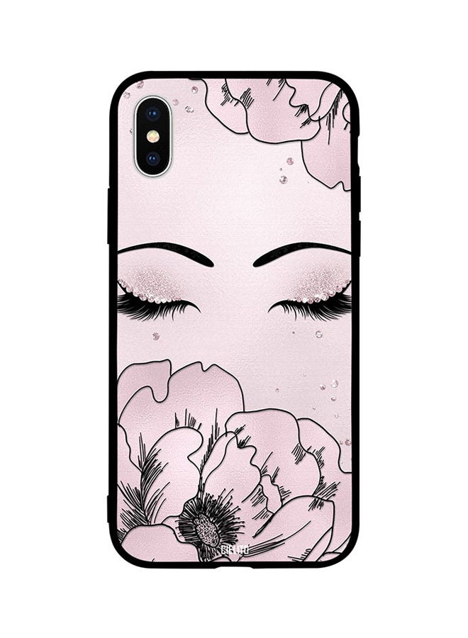 CIELITO Skin Case Cover -for Apple iPhone X Girl Eyes with Flower Girl Eyes with Flower