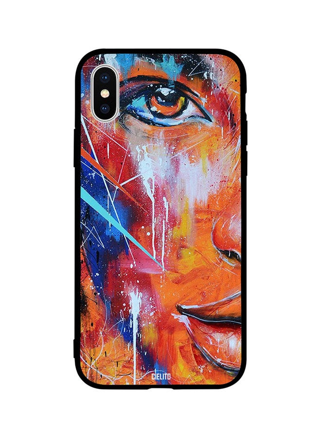 CIELITO Skin Case Cover -for Apple iPhone X Girl Half Face Paint Design Girl Half Face Paint Design