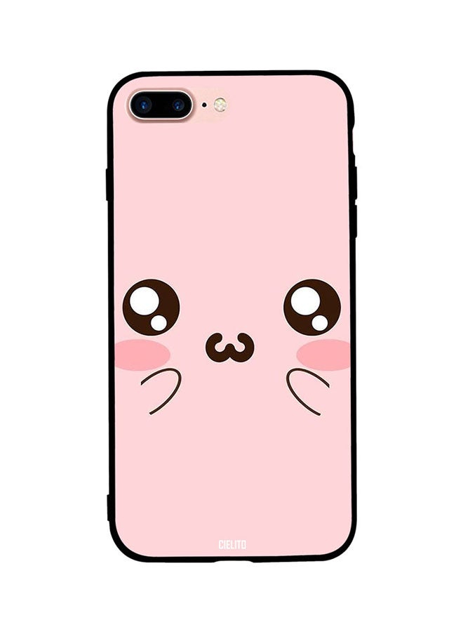 RUSSO Protective Case Cover For Apple iPhone 7 Plus Cute Eyes Pink