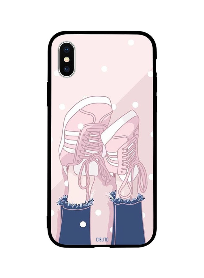 CIELITO Skin Case Cover -for Apple iPhone X Girl with Pink Shoes and Jeans Girl with Pink Shoes and Jeans