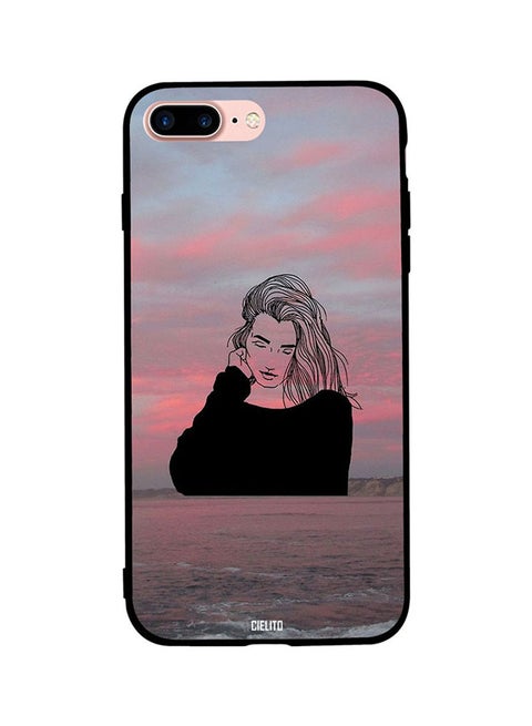 Protective Case Cover For Apple iPhone 7 Plus Girl On A Beach Design