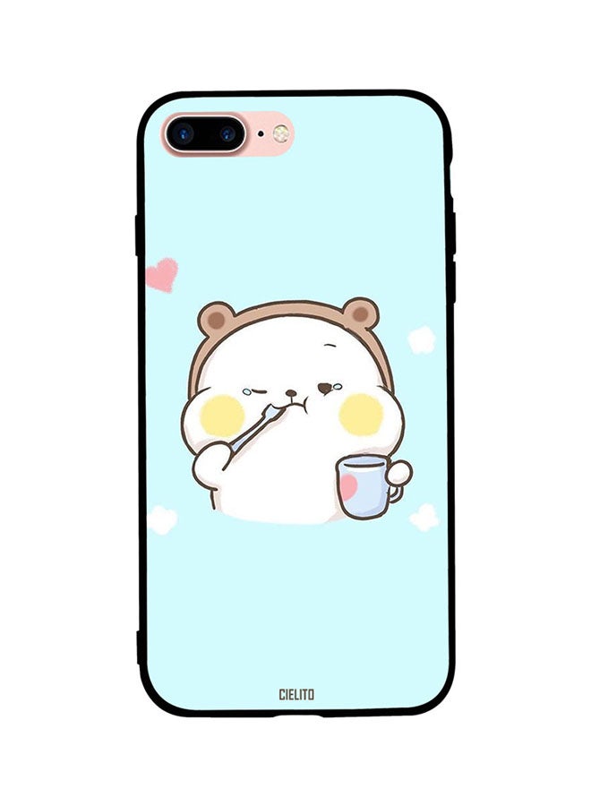 RUSSO - Protective Case Cover For Apple iPhone 7 Plus Puppy Morning Routine - Image 1