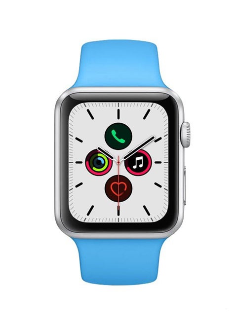 Solid Silicone Replacement Band For Apple Watch Series 5/4/3/2/1 Blue