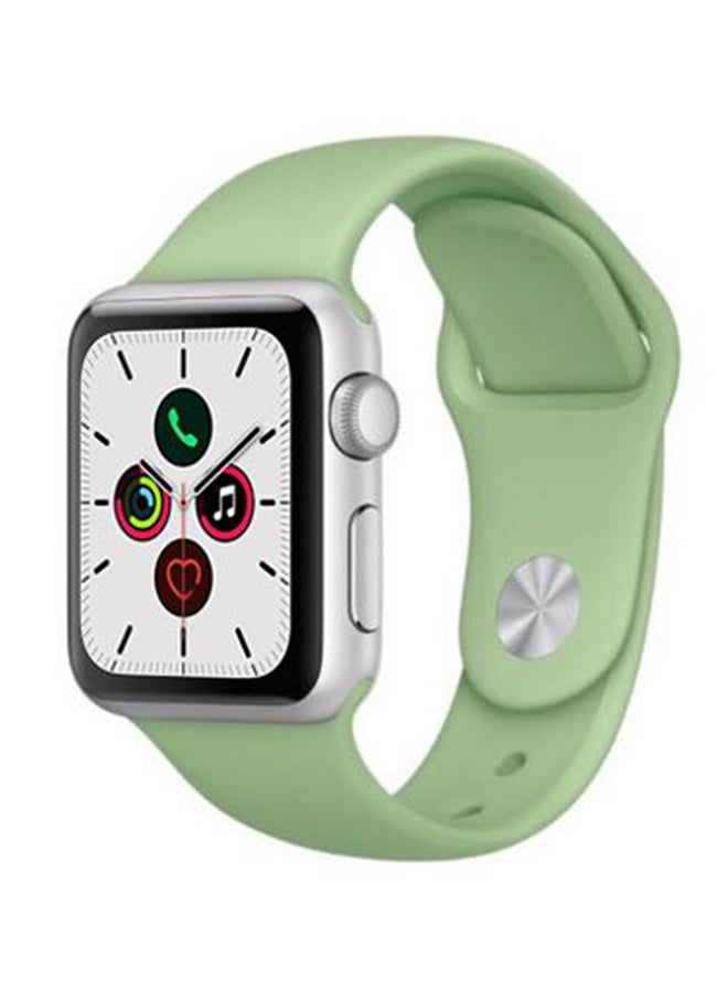 Perfii - Solid Silicone Replacement Band For Apple Watch Series 5/4/3/2/1 Mint - Image 1