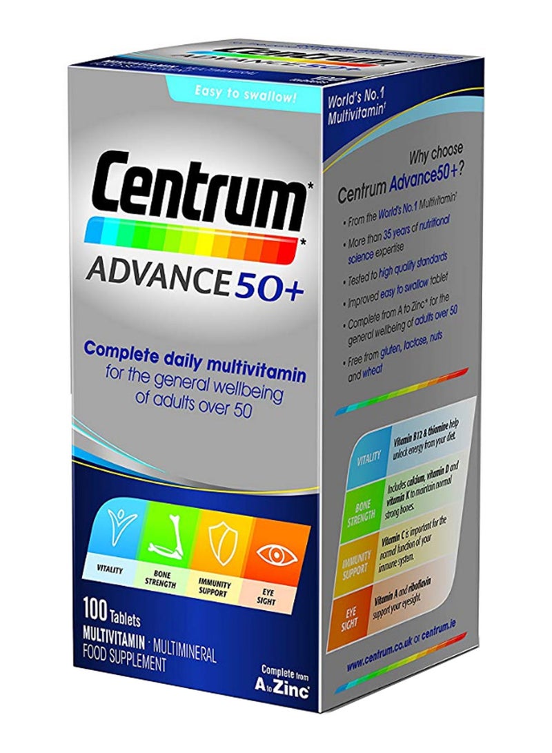 Advance 50 Plus Complete Multivitamin - 100 Tablets