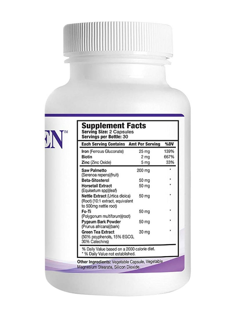 برونيكسا مكمل بروبيدرين DHT لنمو الشعر - 60 كبسولة - Image 2