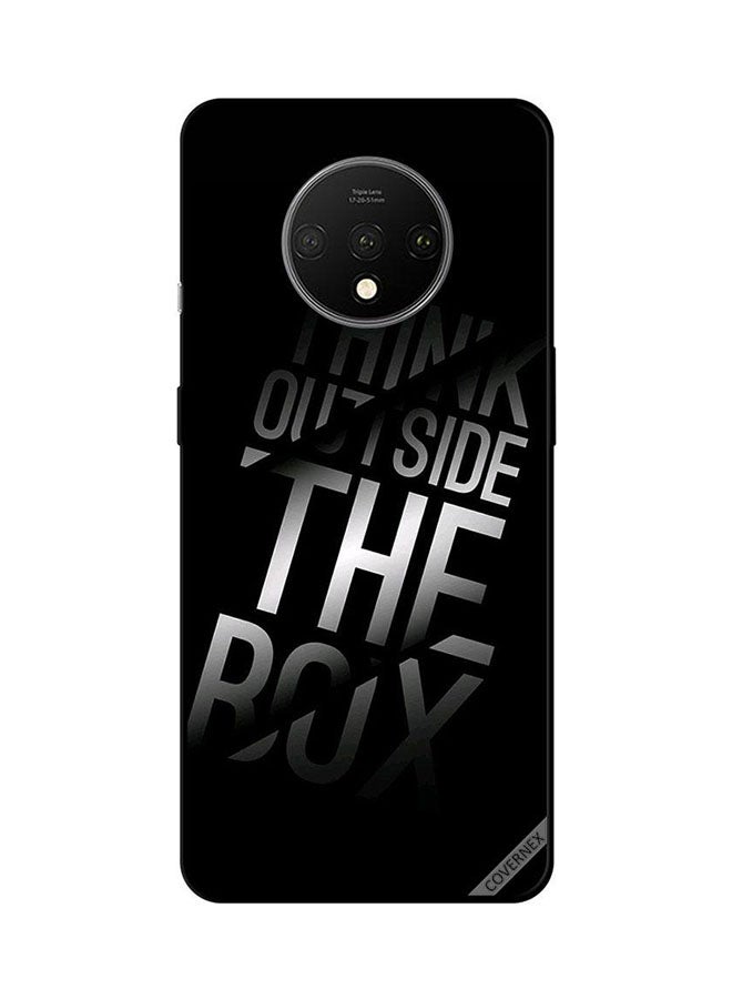 غطاء حماية واق لهاتف ون بلس 7T نمط مطبوع بعبارة "Think Out The Box"
