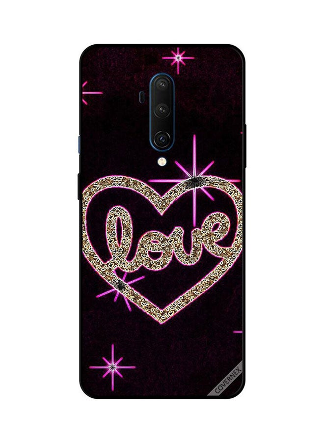 Covernex Protective Case Cover For OnePlus 7T Pro Love Heart Pink Borders