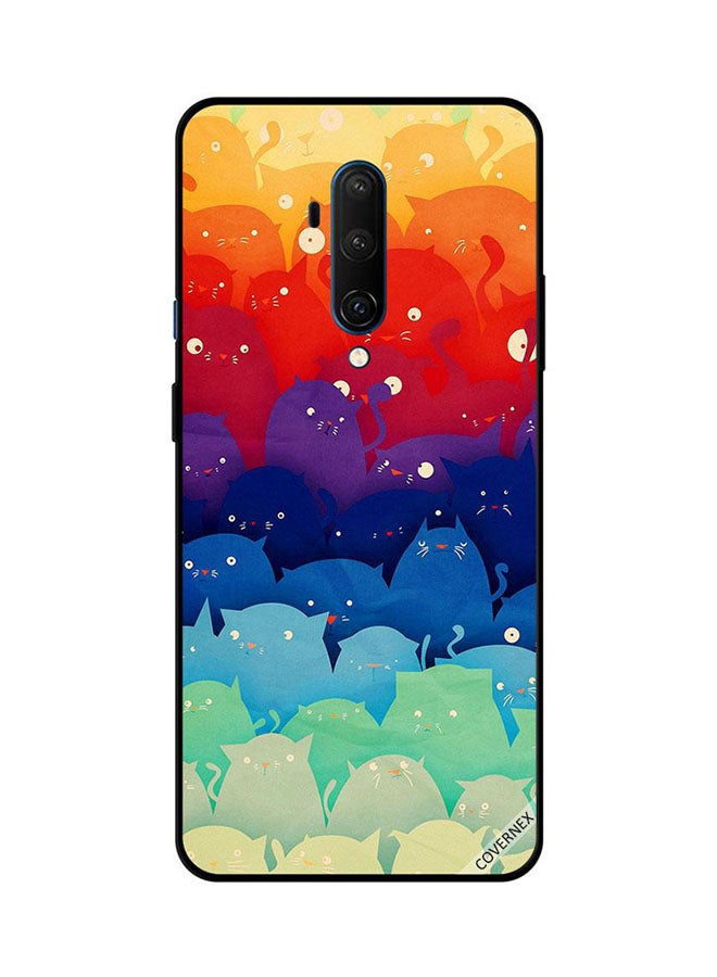 Protective Case Cover For OnePlus 7T Pro Colorful Kittens