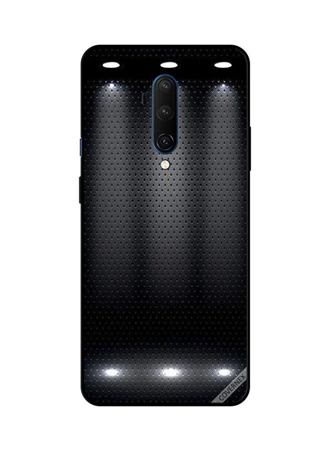 Protective Case Cover For OnePlus 7T Pro Lights On oBlack Dosted Pattern