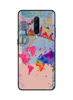 Protective Case Cover For OnePlus 7T Pro World map and stamp