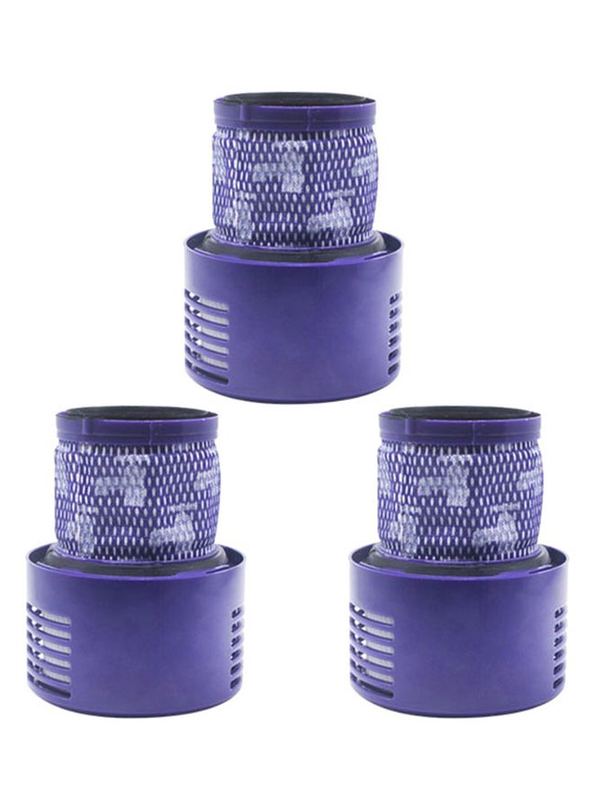 3-Piece Vacuum Cleaner Replacement Filter Net Set H3067 Blue  - Image 1