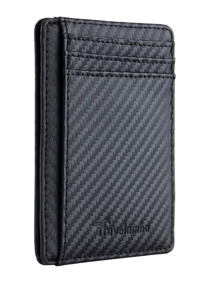 Travelambo Front Pocket Minimalist Slim Wallet Black  - Image 1