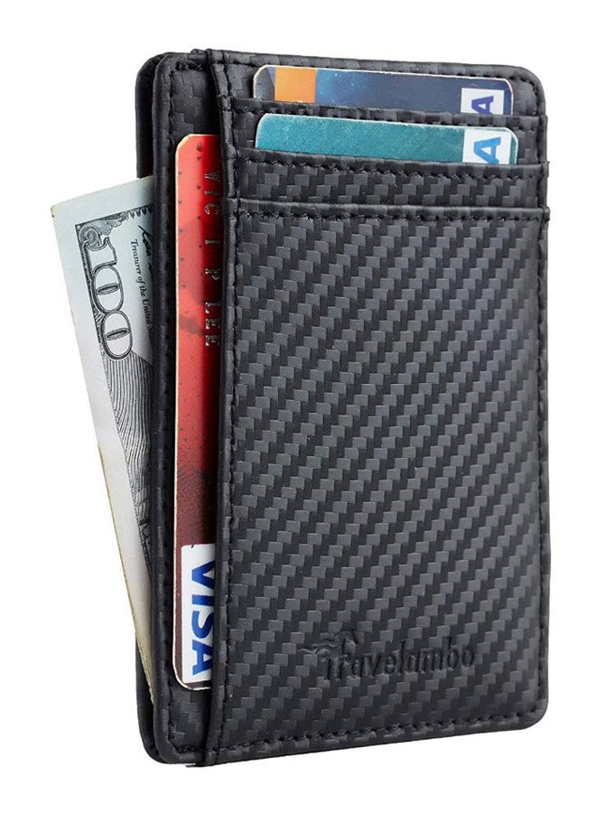 Travelambo Front Pocket Minimalist Slim Wallet Black  - Image 2