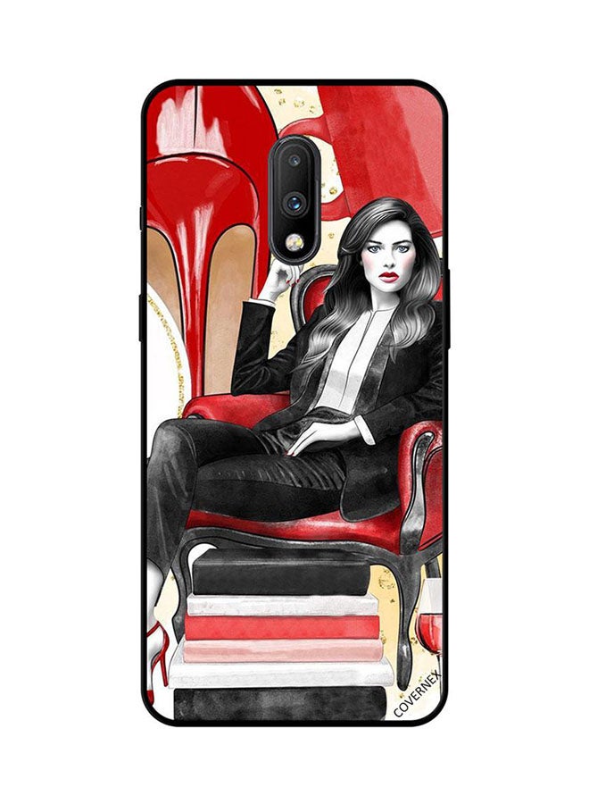 Covernex Protective Case Cover For OnePlus 7 Girl Boss Red