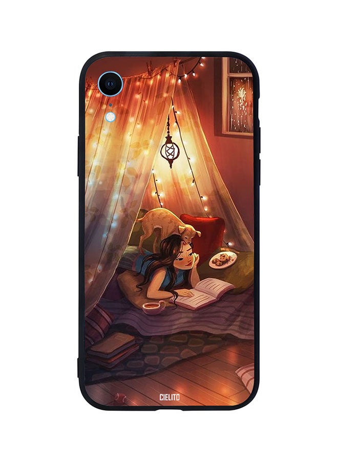 CIELITO Skin Case Cover -for Apple iPhone XR Animated Girl Reads Book Animated Girl Reads Book