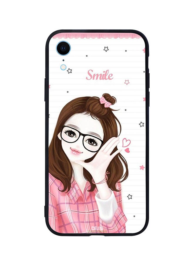 CIELITO Skin Case Cover -for Apple iPhone XR Girl Smile Pink Shirt Girl Smile Pink Shirt