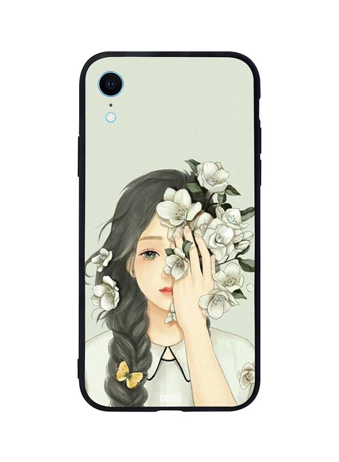 CIELITO Skin Case Cover -for Apple iPhone XR Sad Girl Cry With Flowers Sad Girl Cry With Flowers