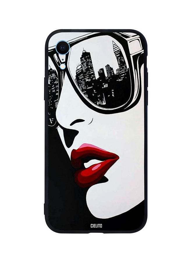 CIELITO Skin Case Cover -for Apple iPhone XR Savage Girl Reflection On Glass Art Savage Girl Reflection On Glass Art