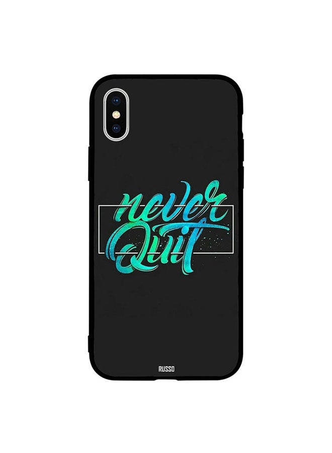CIELITO Protective Case Cover For Apple iPhone XS Box Shaped Never Quit 