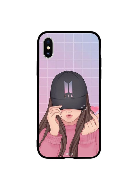 Protective Case Cover For Apple iPhone XS Bts Cap Girl