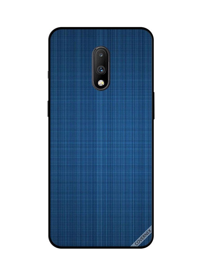 Covernex Protective Case Cover For OnePlus 7 Bluish Cloth Pattern