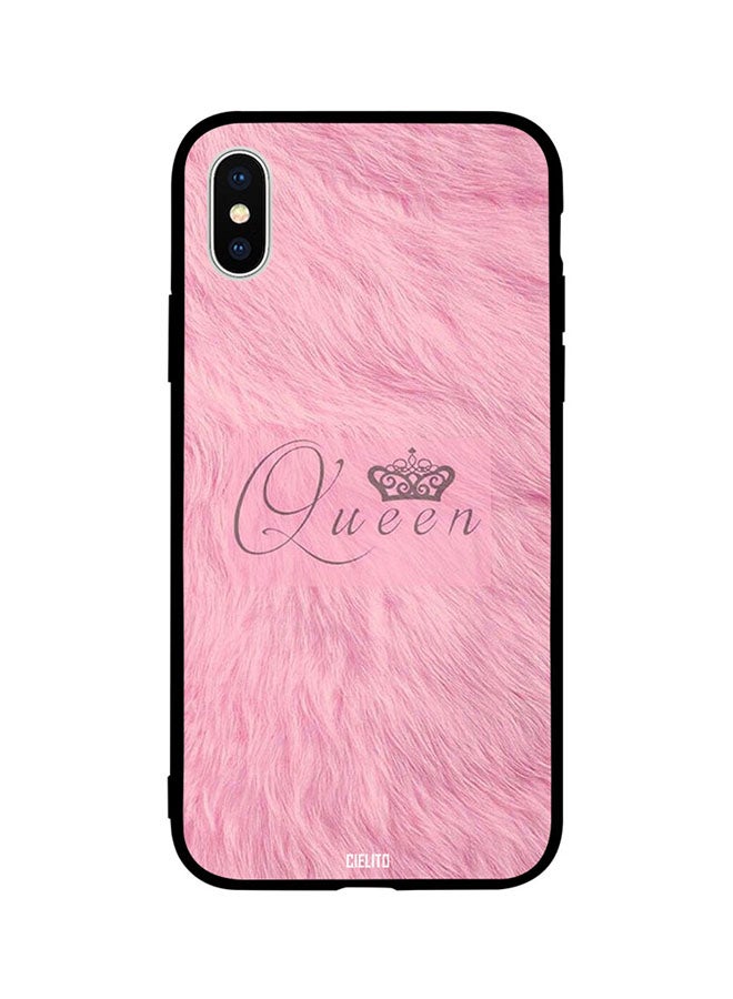 CIELITO Protective Case Cover For Apple iPhone XS Pink Fur Queen