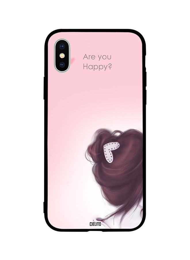 CIELITO Protective Case Cover For Apple iPhone XS Girl Are You Happy