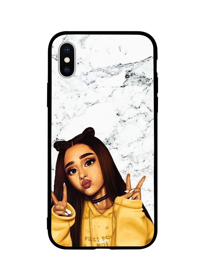 CIELITO Protective Case Cover For Apple iPhone XS Girl Pose On Marble Design