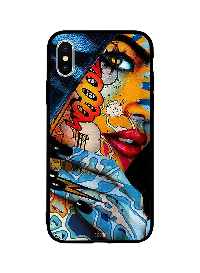 CIELITO Protective Case Cover For Apple iPhone XS Face Paint Girl Art