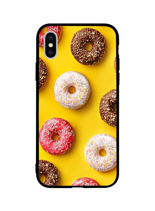 CIELITO Protective Case Cover For Apple iPhone XS Delicious Donuts