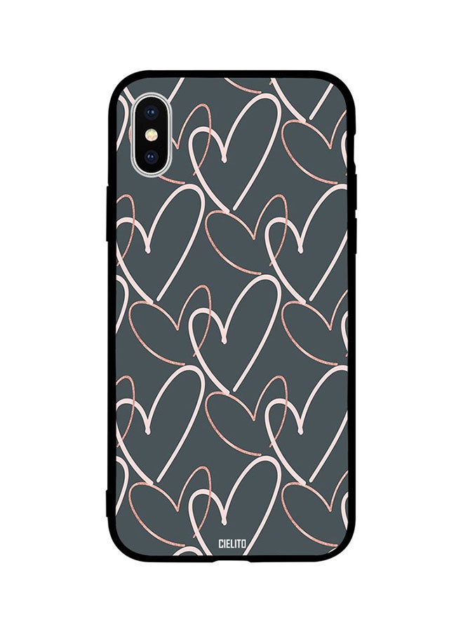 CIELITO Protective Case Cover For Apple iPhone XS Heart Sketch Pens