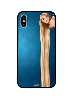 Protective Case Cover For Apple iPhone XS Tangled Girl Looking From Top