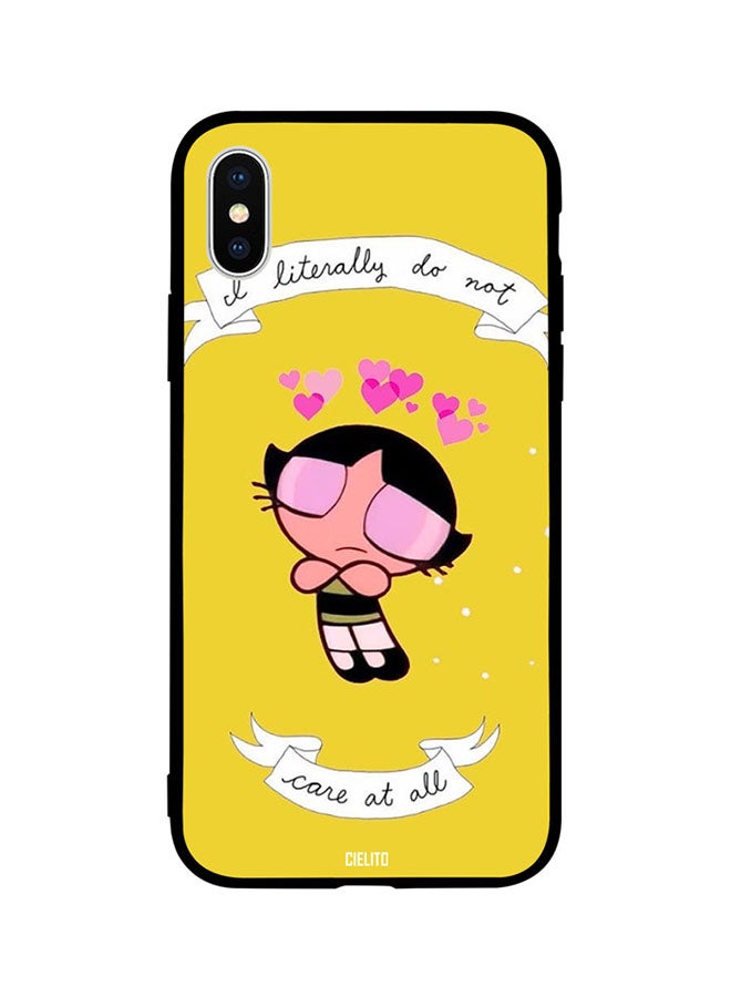 CIELITO Protective Case Cover For Apple iPhone XS I Literally Do Not Care At All