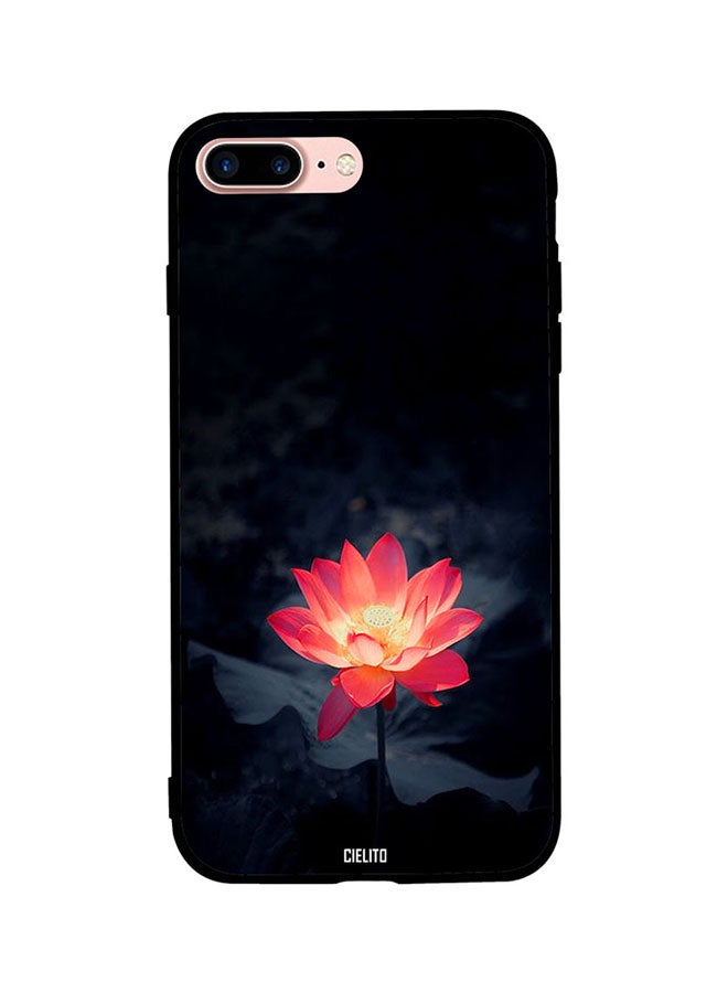 RUSSO Skin Case Cover -for Apple iPhone 8 Plus Light Lotus In Dark Night Light Lotus In Dark Night 