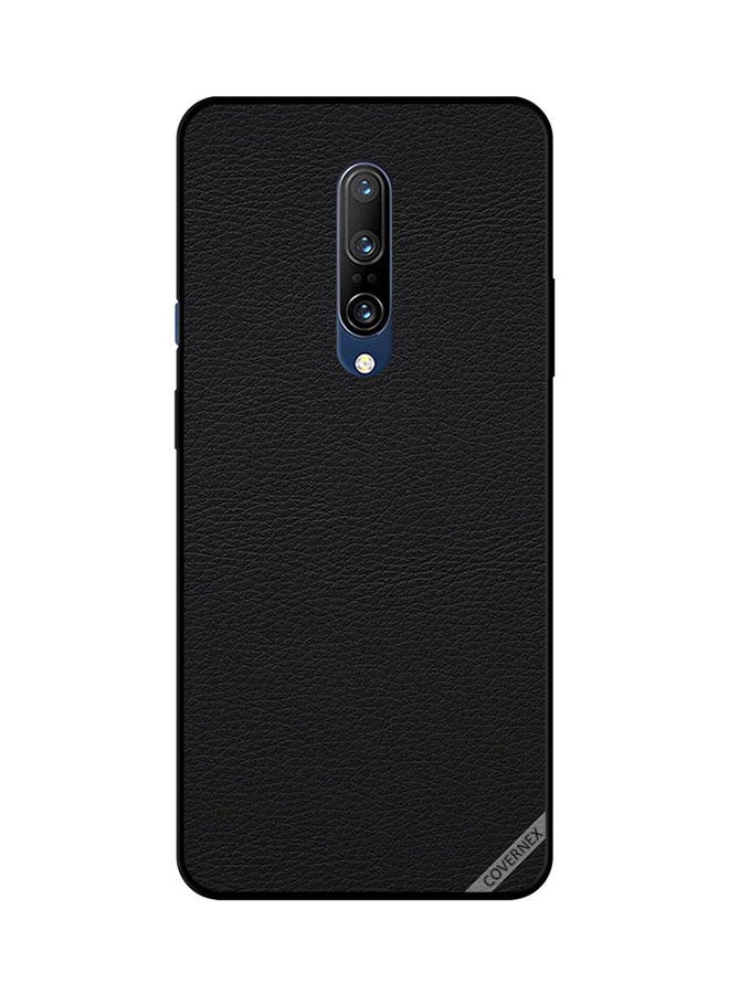 غطاء حماية واق لهاتف ون بلس 7 برو نمط جلدي أسود
