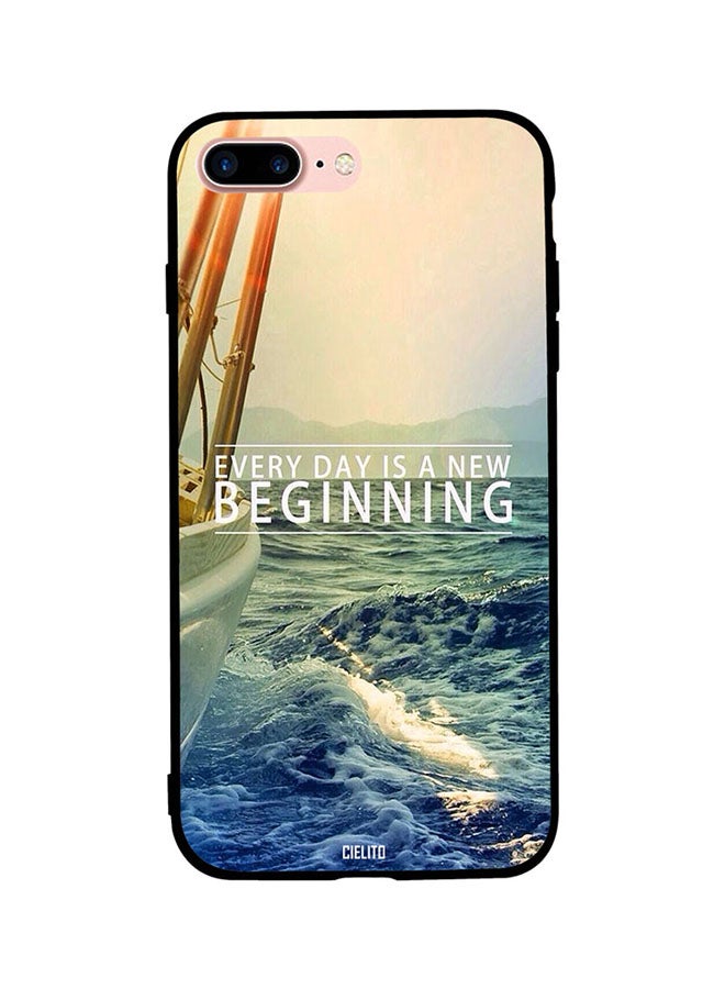 RUSSO Skin Case Cover -for Apple iPhone 8 Plus Every Day Is A New Beginning Every Day Is A New Beginning