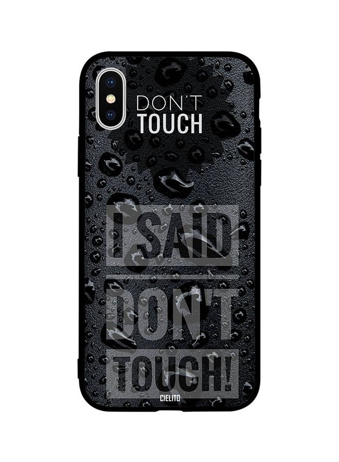 سيليتو غطاء حماية واقٍ لهاتف أبل آيفون XS غطاء حماية واقِ بطبعة عبارة (I Said Don't Touch)