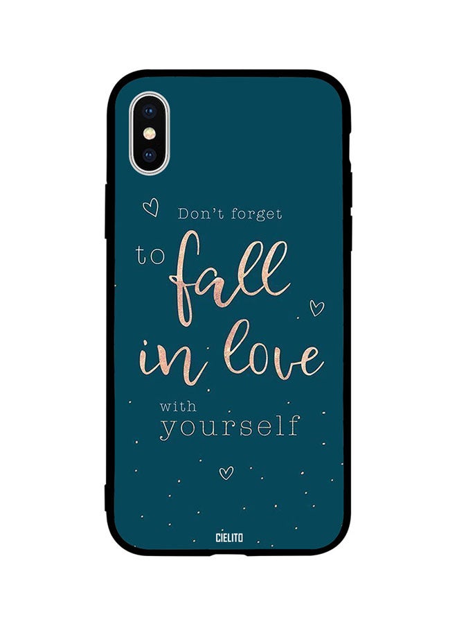 Protective Case Cover For Apple iPhone XS Fall In Love With Yourself