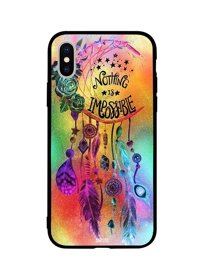 CIELITO Protective Case Cover For Apple iPhone XS Nothing Is Impossible Feather Design