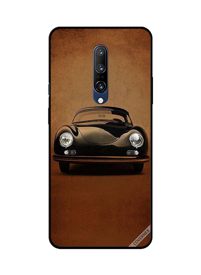 غطاء حماية واقٍ لهاتف ون بلس 7 برو بطبعة سيارة كلاسيكية سوداء اللون
