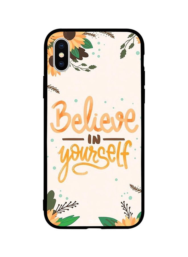 CIELITO Protective Case Cover For Apple iPhone XS Believe In Yourself Flora Design