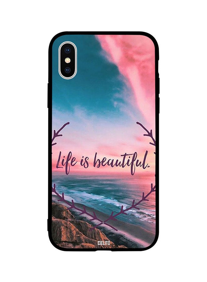 CIELITO Protective Case Cover For Apple iPhone XS Life Is Beautiful