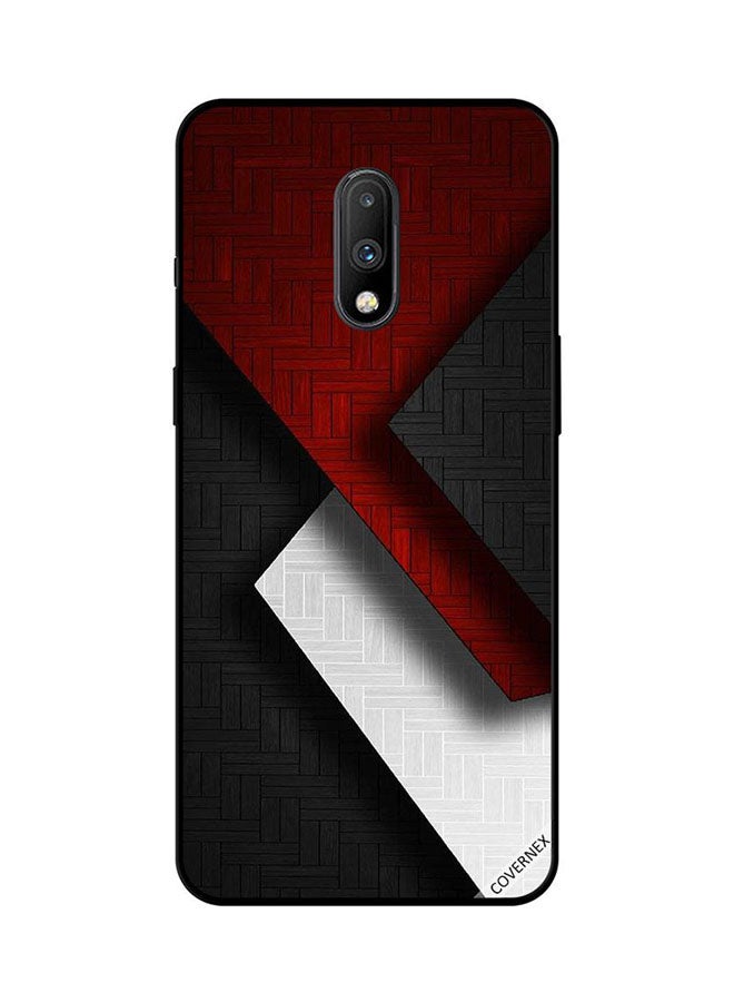 Covernex Protective Case Cover For OnePlus 7 Red White & Black Pattern