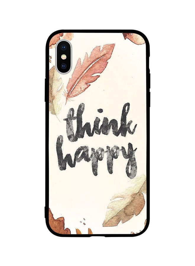 CIELITO Protective Case Cover For Apple iPhone XS Think Happy