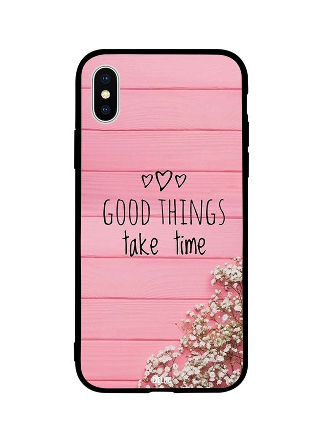 CIELITO Protective Case Cover For Apple iPhone XS Good Things Take Time