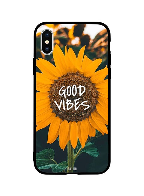 Protective Case Cover For Apple iPhone XS Sunflower Good Vibes