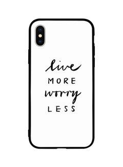 Protective Case Cover For Apple iPhone XS Live More Worry Less