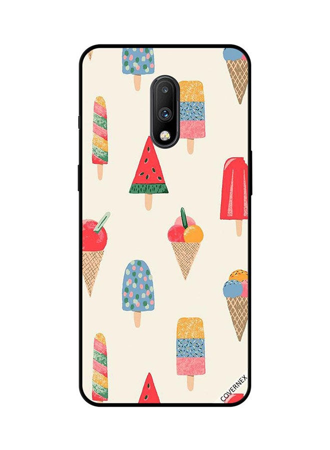 Protective Case Cover For OnePlus 7 Ice Cream Tags Pattern